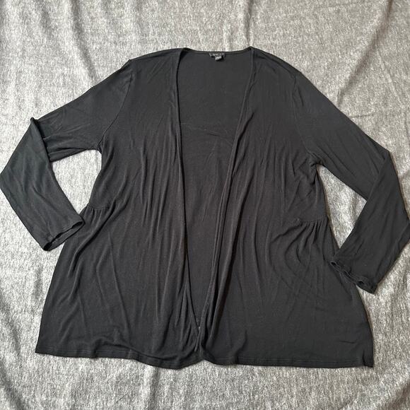 J.JILL Wearever Collection Black Cardigan L Rayon Spandex - Picture 4 of 9